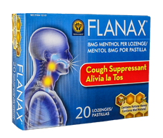Pastillas Flanax para Tos y Garganta