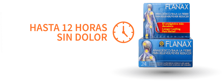 Empaque con texto Hasta 12 Horas sin dolor